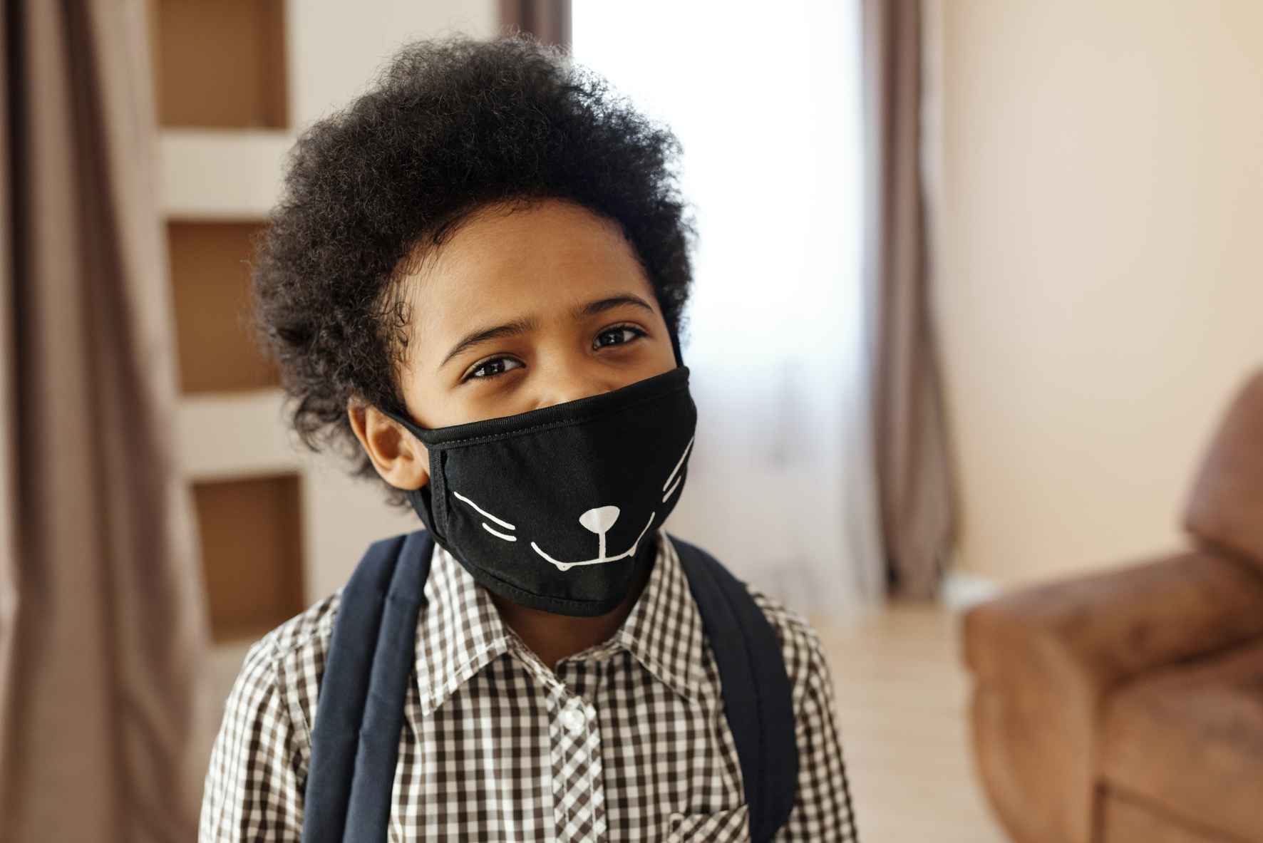 Boy Wearing Mask
